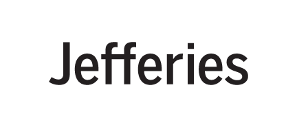 A logo for Jefferies, who is a sponsor for the Milken Institute's Global Conference 2024.