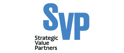 A logo of SVP, Strategic Value Partners.